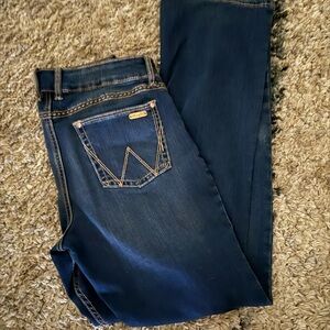 Wrangler Dark Blue Boot Cut Jeans for Women